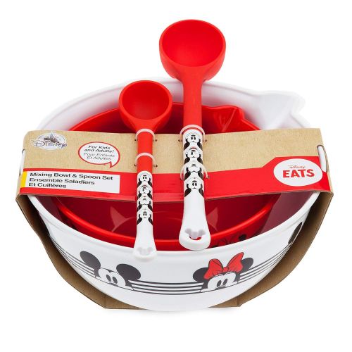 디즈니 Disney Mickey and Minnie Mouse Mixing Bowl and Spoon Set - Disney Eats