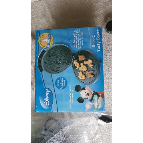 디즈니 Disney Mickey &Gang 5 in 1 Tasty Baker Waffle Maker,Bakes Pancake,Muffins, breads, cakes, and brownies