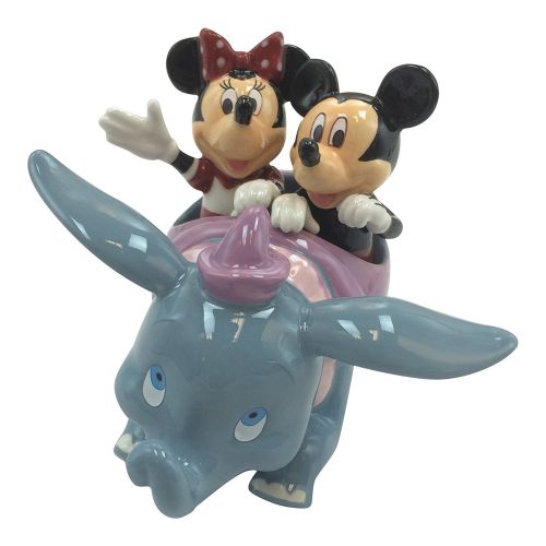 디즈니 Disney Parks Mickey Minnie Mouse Dumbo Flying Elephant Ride Figurine Salt Pepper Shakers