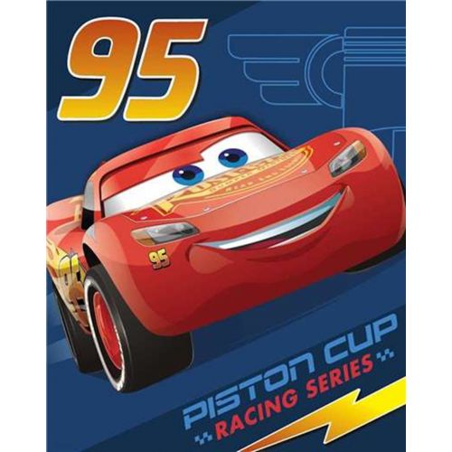 디즈니 Disney Cars 3Blazing Forward Royal Plush Raschel Throw Blanket, Measures 40 by 50 inches