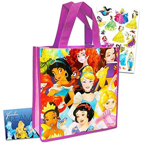 디즈니 Disney Princesses Reusable Pink Tote Bag 14x15 Grocery Size