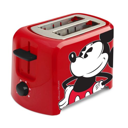 디즈니 Disney DCM-21 Mickey Mouse 2 Slice Toaster, Red/Black, 1,