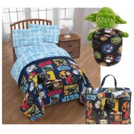 Disney Star Wars Twin Bedding Set with Yoda Pillow Buddy and Throw Blanket