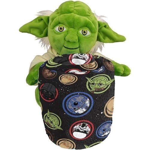 디즈니 Disney Star Wars Twin Bedding Set with Yoda Pillow Buddy and Throw Blanket