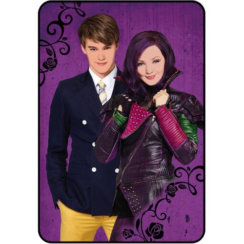 디즈니 Disney Descendants Plush Blanket Mal & Ben ~ 62 x 90