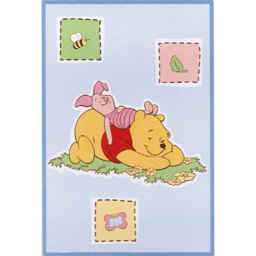 디즈니 Disney Baby Winnie the Pooh Bedtime Stories Luxury Plush Throw Blanket (30 in. x 45 in.)