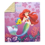 Disneys Ariel Super Twin Microvelvet Sherpa Blanket 59x78