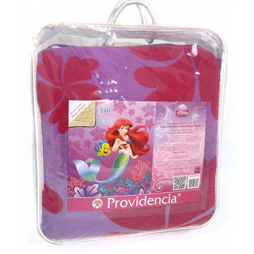 디즈니 Disneys Ariel Super Twin Microvelvet Sherpa Blanket 59x78