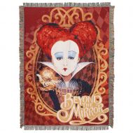Disneys Alice in Wonderland, Mirrored Queen Woven Tapestry Throw Blanket, 48 x 60, Multi Color