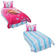 Disney Frozen Coronation Day 3 Piece Twin Comforter Set, Pink/Blue