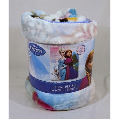 디즈니 Disney Frozen Sister Seasons 40x50 Royal Plush Raschel Throw