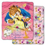 Disneys Beauty & The Beast, Enchantment Awaits Double Sided Cloud Throw Blanket, 50 x 60, Multi Color