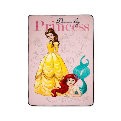 디즈니 Disney Princess Little Mermaid Ariel Dream Big Plush Blanket Oversized Throw Belle