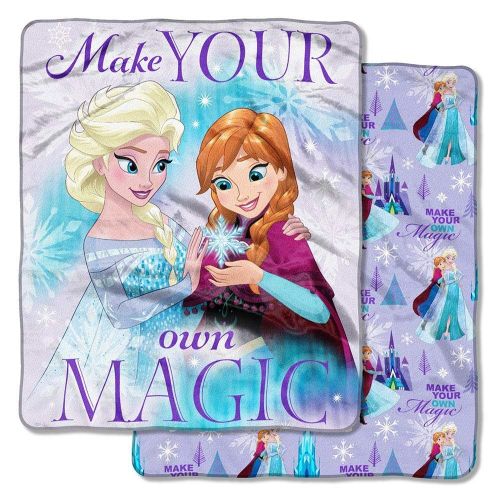 디즈니 Disneys Frozen, Make Magic Double Sided Cloud Throw, 50 x 60, Multi Color