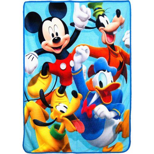 디즈니 Disneys Mickeys Roadster Racers, 4 Ever Micro Raschel Throw Blanket, 46 x 60, Multi Color
