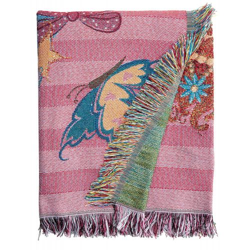 디즈니 Disneys Fancy Nancy, Mademoiselle Woven Tapestry Throw Blanket, 48 x 60, Multi Color