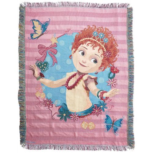 디즈니 Disneys Fancy Nancy, Mademoiselle Woven Tapestry Throw Blanket, 48 x 60, Multi Color