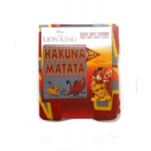 디즈니 Disney The Lion King Hakuna Matata Silky Soft Throw for Kids-40”X50”