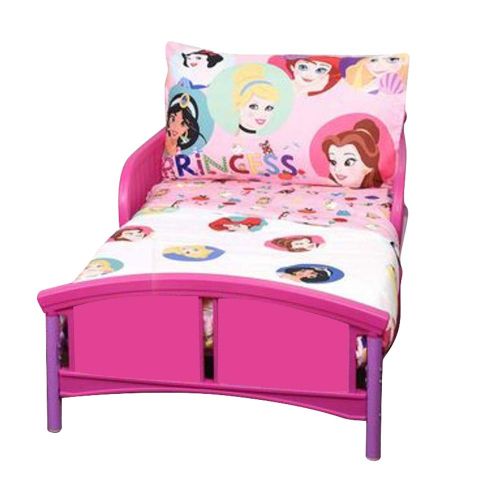 디즈니 Disney Princess Cartoon Characters 3-Piece Toddler Bedding Set