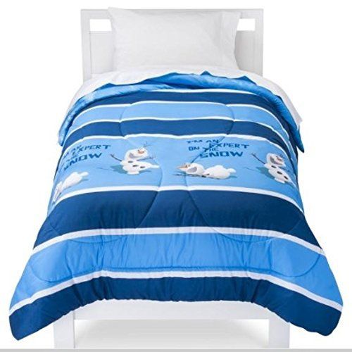 디즈니 Disney Frozen Olaf 5 Piece Bed in a Bag - Reversible Comforter, 3 Piece Sheet Set and Olaf Cuddle Pillow