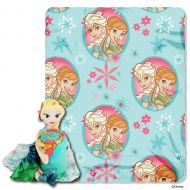 Disneys Frozen, Elsa Fever Character Pillow and Fleece Throw Blanket Set, 40 x 50, Multi Color