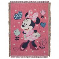 Disneys Minnies Happy Helpers, Minnie to the Rescue Woven Tapestry 48 X 60 Throw Blanket, Multi Color