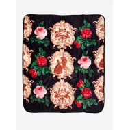 Disney Beauty and The Beast Floral Plush Throw Blanket 50x 60