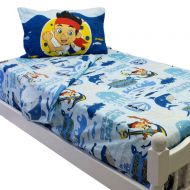 Disney Jake and the Neverland Pirates Twin Bed Sheet Set Sailing on the Waves Bedding Accessories