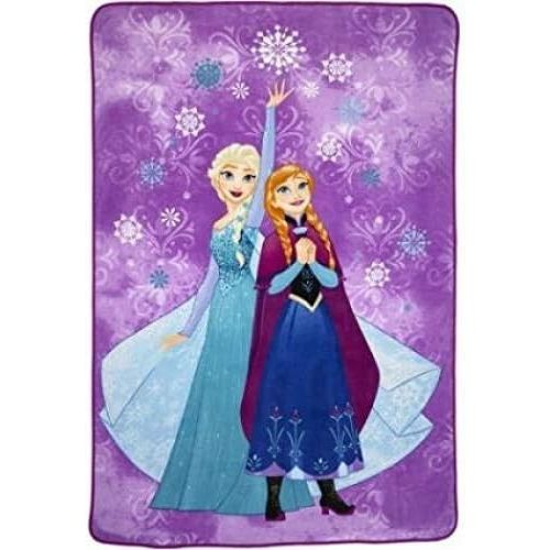 디즈니 Super Soft, Adorable, Reversible Disneys Frozen Nordic Frost Twin/Full Bedding Comforter, Blue/Pink