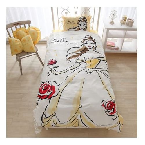 디즈니 Disney Beauty and the Beast Belle duvet cover, sheets, pillow case three-piece set single