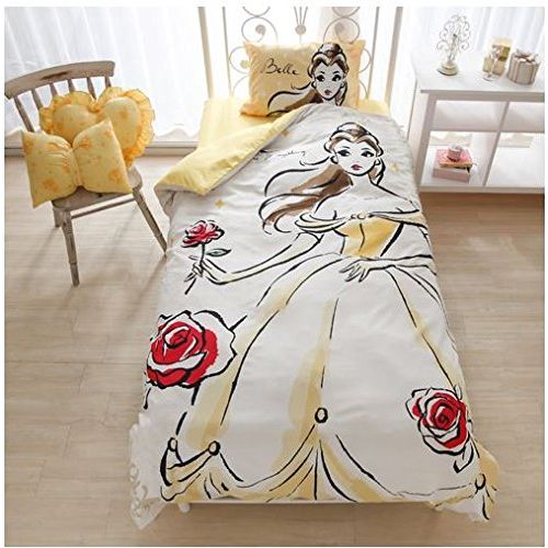 디즈니 Disney Beauty and the Beast Belle duvet cover, sheets, pillow case three-piece set single