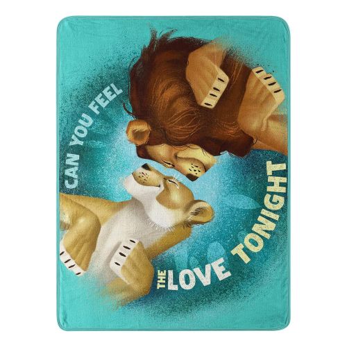 디즈니 Disneys The Lion King, Feel The Love Micro Raschel Throw Blanket, 46 x 60, Multi Color