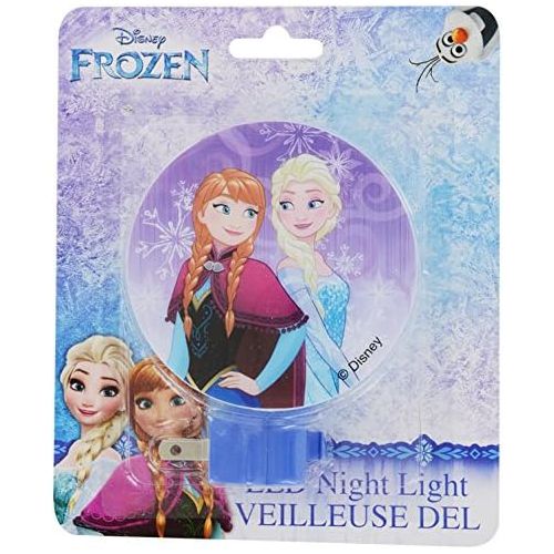 디즈니 Disney Frozen 5pc Twin Comforter, Fitted Sheet, Flat Sheet, Pillowcase and Night Light Bedding Collection