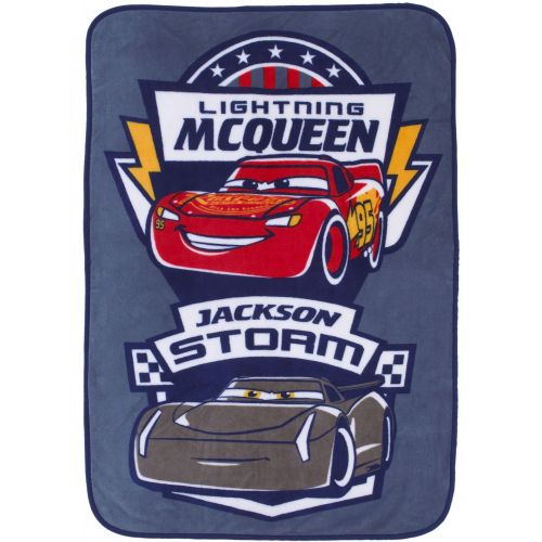디즈니 Disney Pixar Disney/Pixar Cars 3 Movie Toddler Blanket with Lightning McQueen & Jackson Storm