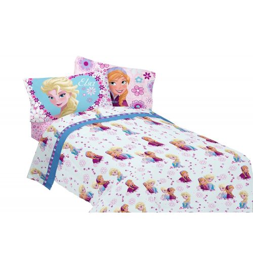 디즈니 Disney Frozen Warm Heart Microfiber Sheet Set, Full