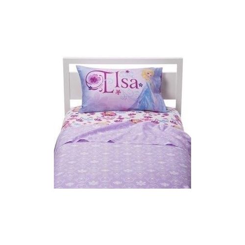 디즈니 Disney Frozen Celebrare Love Sheet Set - Twin, with Anna & Elsa Oversize Throw & Night Light