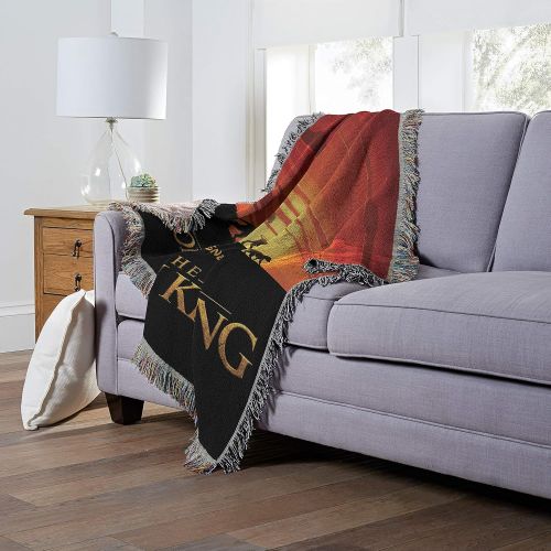 디즈니 Disneys The Lion King, Sunset Walk Woven Tapestry Throw Blanket, 48 x 60, Multi Color