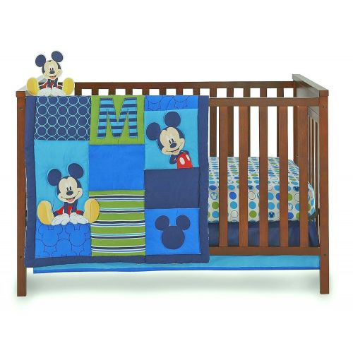 디즈니 Disney Baby Infant Boys 4-Piece Mickey Mouse Crib Bedding Set