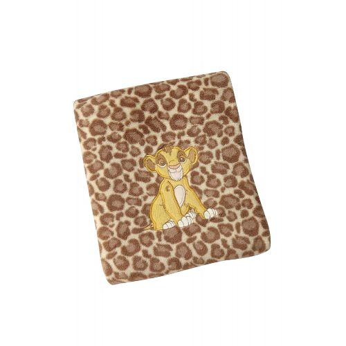 디즈니 Disney Lion King Urban Jungle Super Soft Coral Fleece Blanket, Tan/Beige