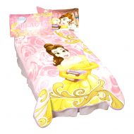 Disney Beauty and The Beast Book Mark Me Blanket, Twin, Yellow/Pink/White