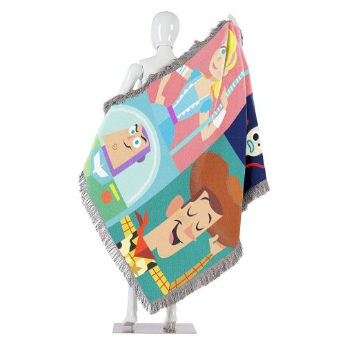 디즈니 Disney Pixar Disney-Pixars Toy Story 4, My New Toys Woven Tapestry Throw Blanket, 48 x 60, Multi Color