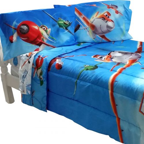 디즈니 5pc Disney Planes Full Bedding Set Dusty Crophopper On Your Mark Comforter and Sheet Set