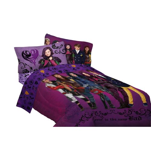 디즈니 Disney Descendants Best of Both Worlds Reversible Comforter, 72 x 86/Twin/Full, Purple