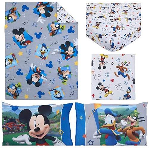 디즈니 Disney Mickey Mouse and The Roadster Racers 4 Piece Toddler Bed Set