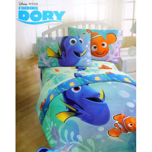 디즈니 Disney Pixar Finding Dory Twin Sized Reversible Comforter