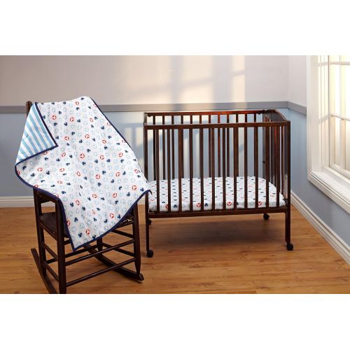 디즈니 Disney Mickey Mouse 3 Piece Porta Crib/Mini Nursery Bedding Set - Comforter, 2 Sheets