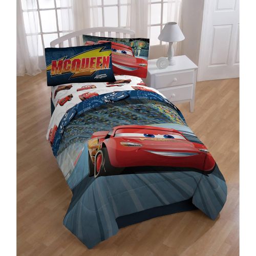 디즈니 Disney Cars 3 Kids Boys Bed Comforter Reversible Size Twin/Full