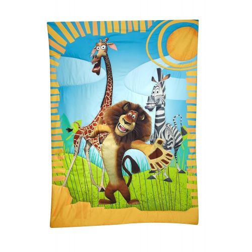 디즈니 Disney DreamWorks Animation Madagascar Behold My Mane 4 Piece Toddler Bedding Set, Toddler