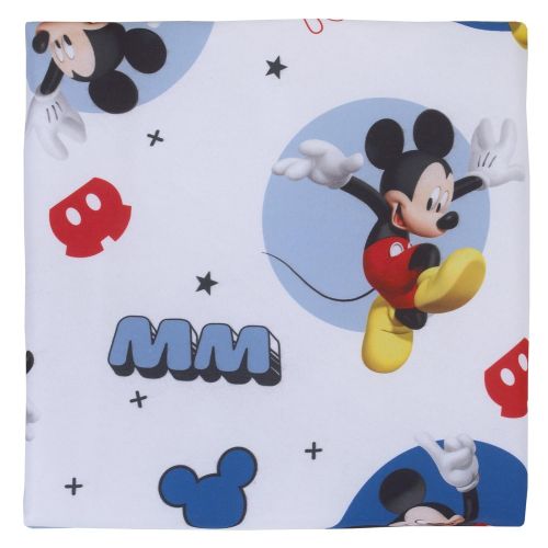 디즈니 Disney 4 Piece Toddler Bedding Set, Mickey Mouse Playhouse, Blue/White, Standard Toddler Mattress (52 x 28 x 8)