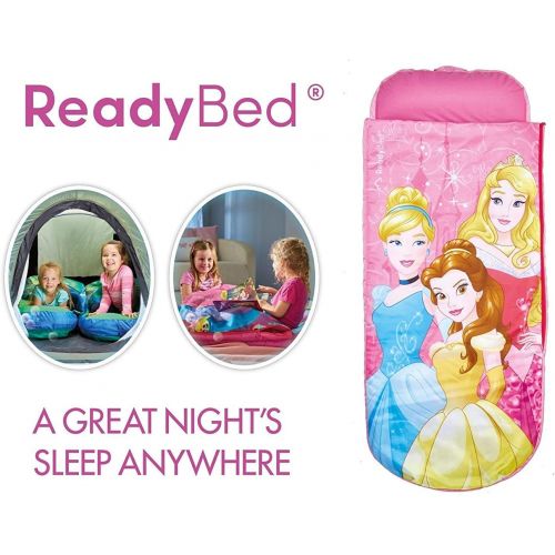 디즈니 Disney Princess All in One Sleepover Bed - Airbed and Sleeping Bag in One Nap Mat Featuring Belle Cinderella and Aurora